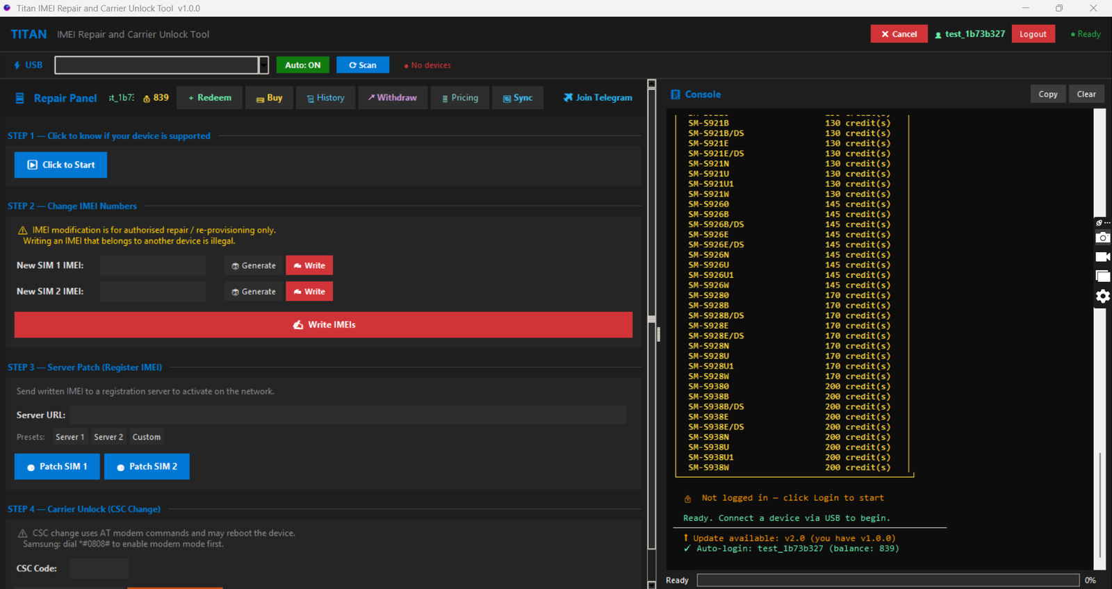 Titan IMEI Repair screenshot 1